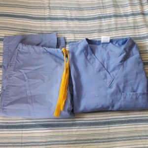 Medline Reversible Unisex Blue Scrubs, XS